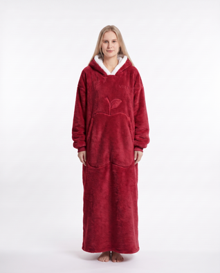 Hoddie™ Bärbar Filt-Hoodie – Oversized Mysfilt med Huva Unisex