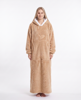 Hoddie™ Bärbar Filt-Hoodie – Oversized Mysfilt med Huva Unisex