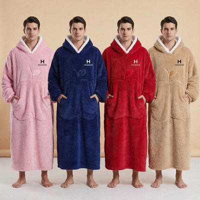 Närbild på mjuk sherpa-fleece i Hoddie™ filt-hoodie
